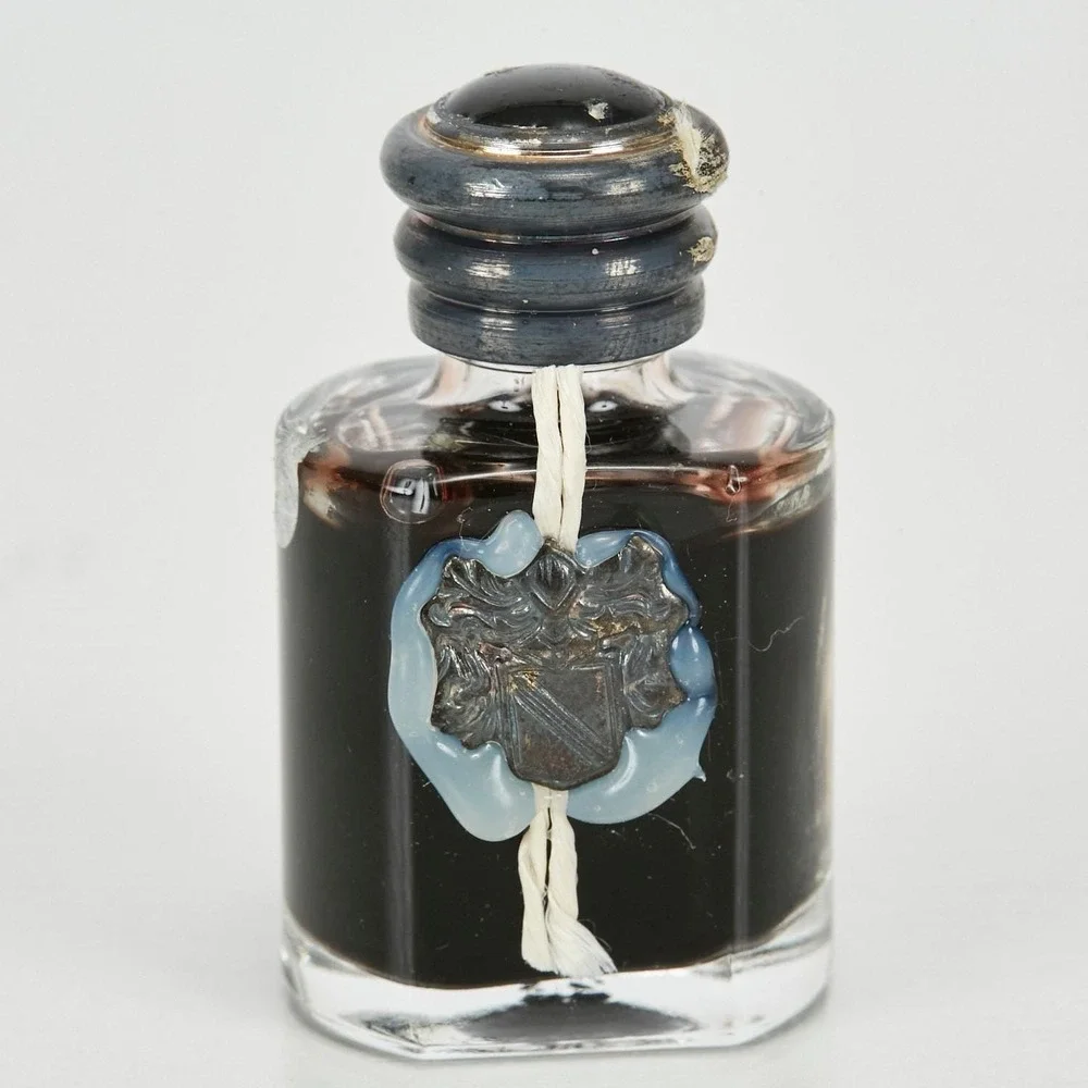 Murano Glass Dip‎ Pen Writing Set Handmade Italy Black Red Ink Boxed Gift Set
